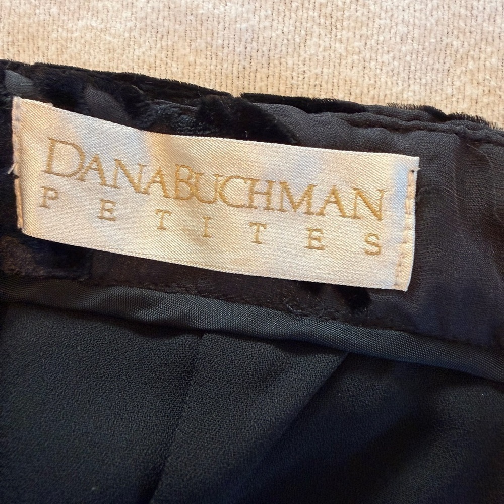 Vintage Dana Buchman Black New Old Stock Floral Burnout Skirt Sheer NWT Size 12 - Picture 6 of 12